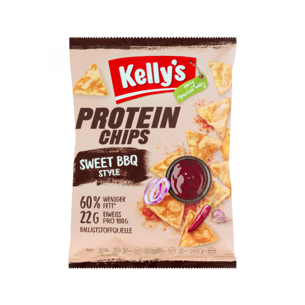 Kelly's Protein Chips Sweet BBQ Style, 70 Gramm